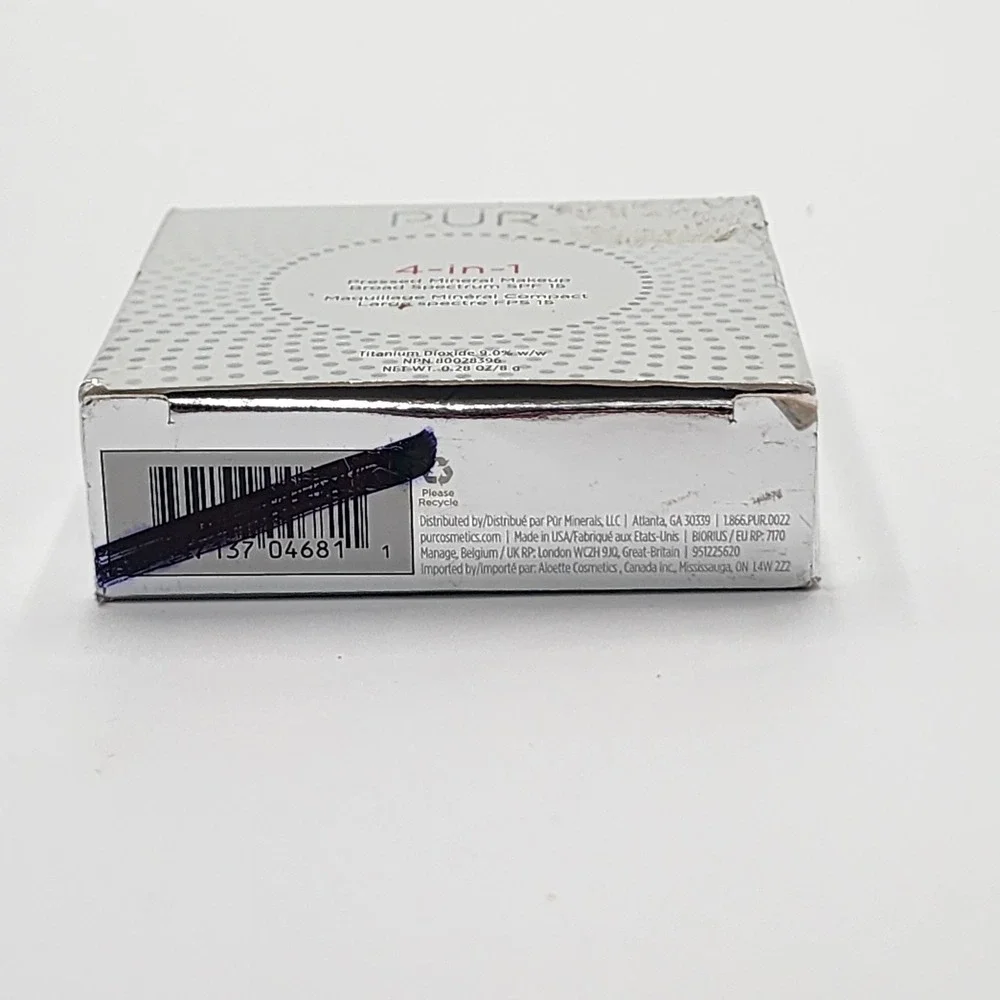 PUR 4 In 1 Pressed Mineral Makeup Broad‎ Spectrum Cocoa DG7 SPF 15 New in Box